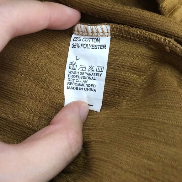 Camel Lantern Sleeve Ribbed Sweatshirt - Picture 5 of 8